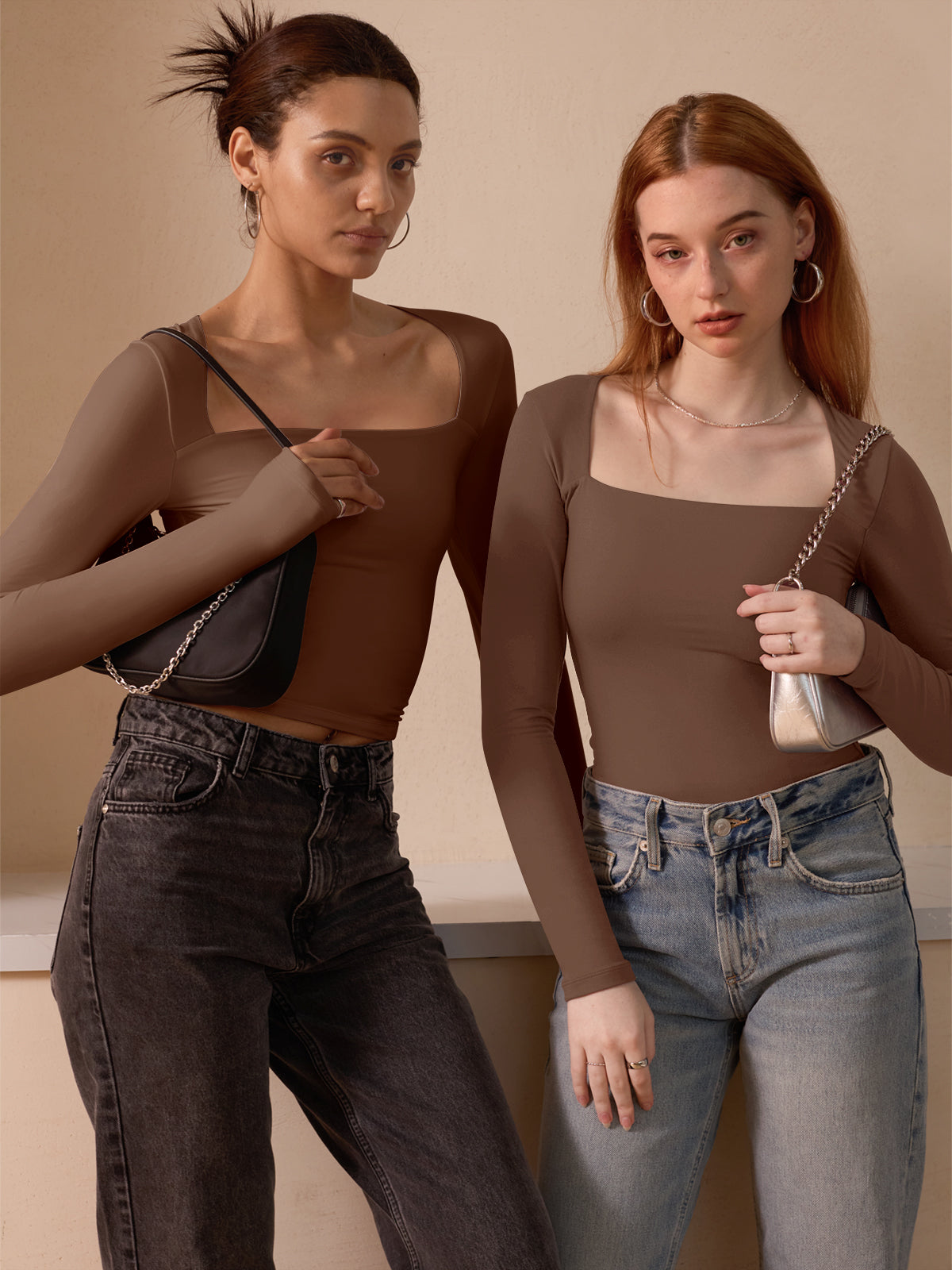 Midnight Horizon Square Neck Crop Top