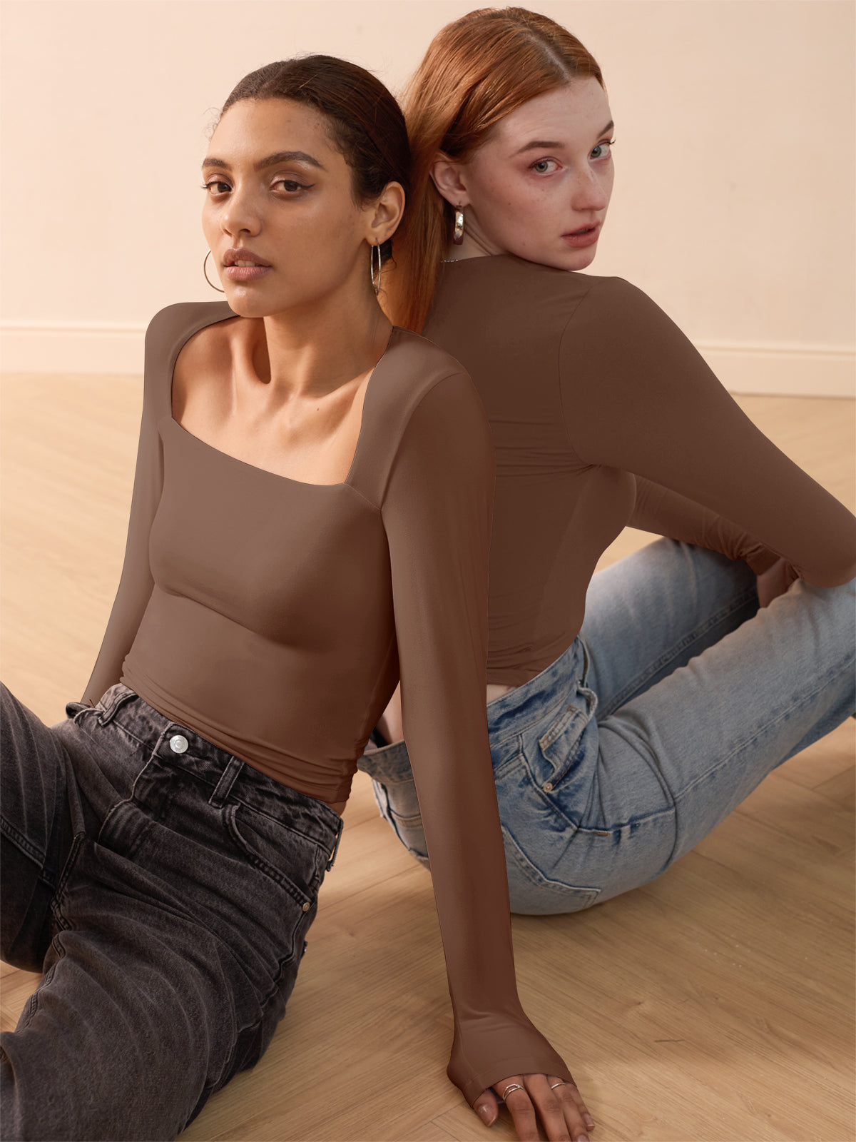 Midnight Horizon Square Neck Crop Top