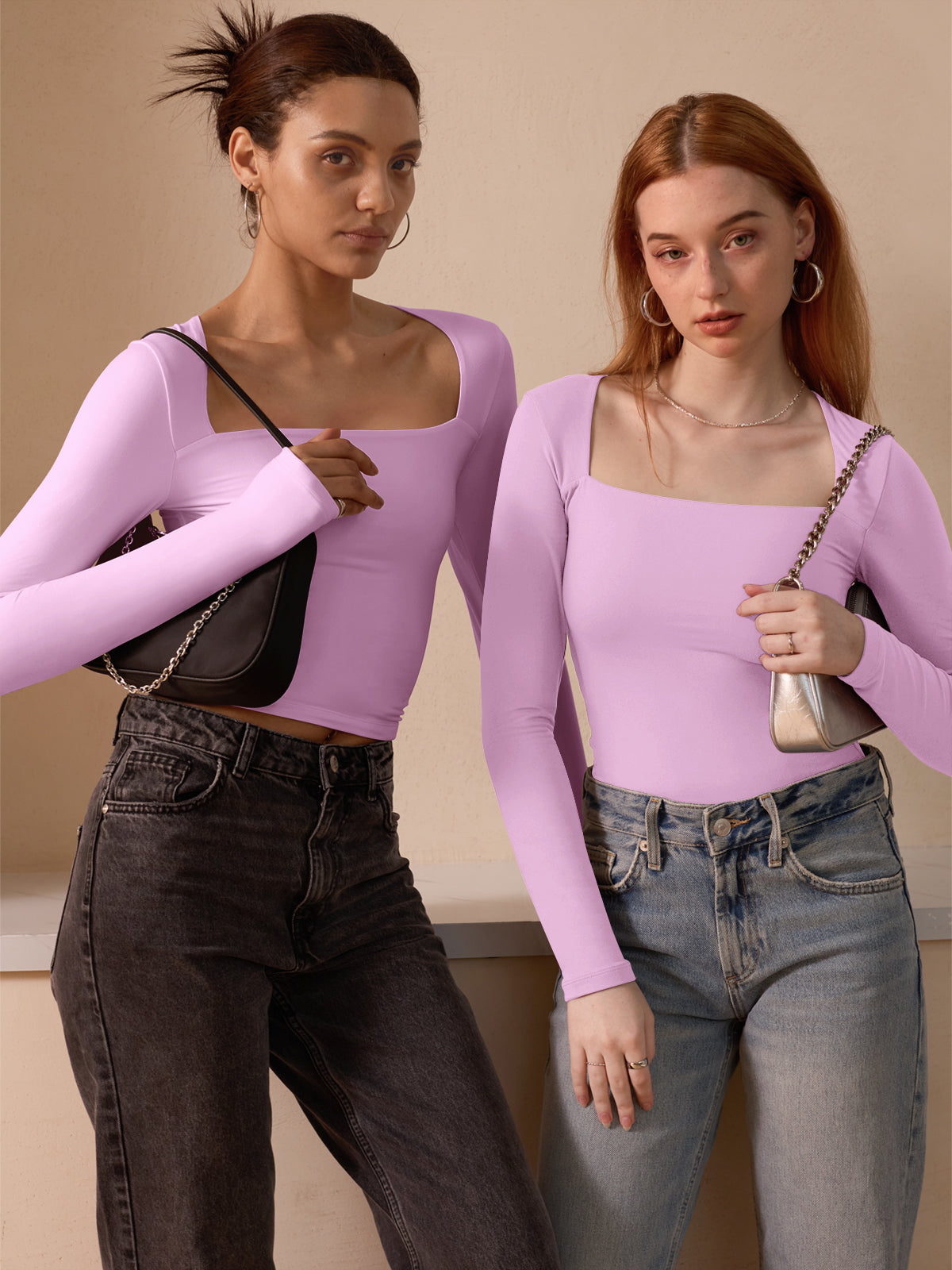 Midnight Horizon Square Neck Crop Top