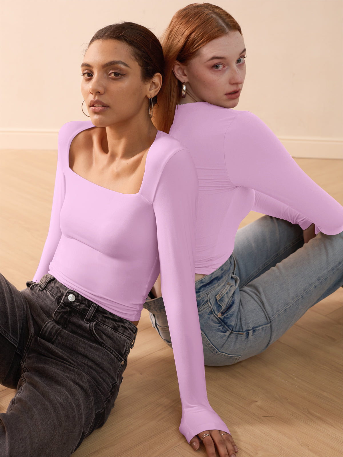 Midnight Horizon Square Neck Crop Top