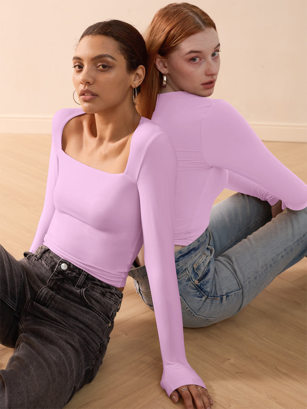 Midnight Horizon Square Neck Crop Top