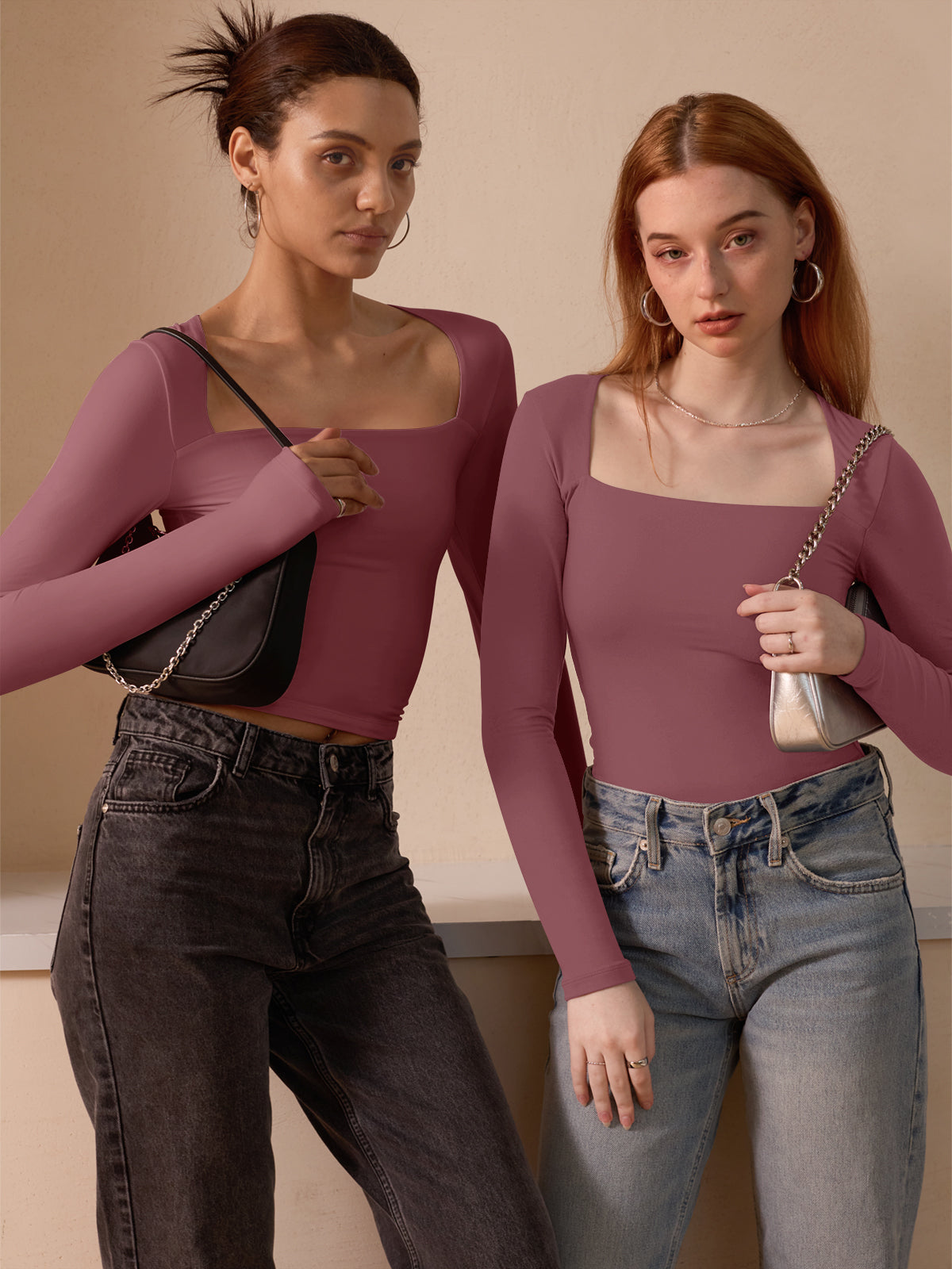 Midnight Horizon Square Neck Crop Top