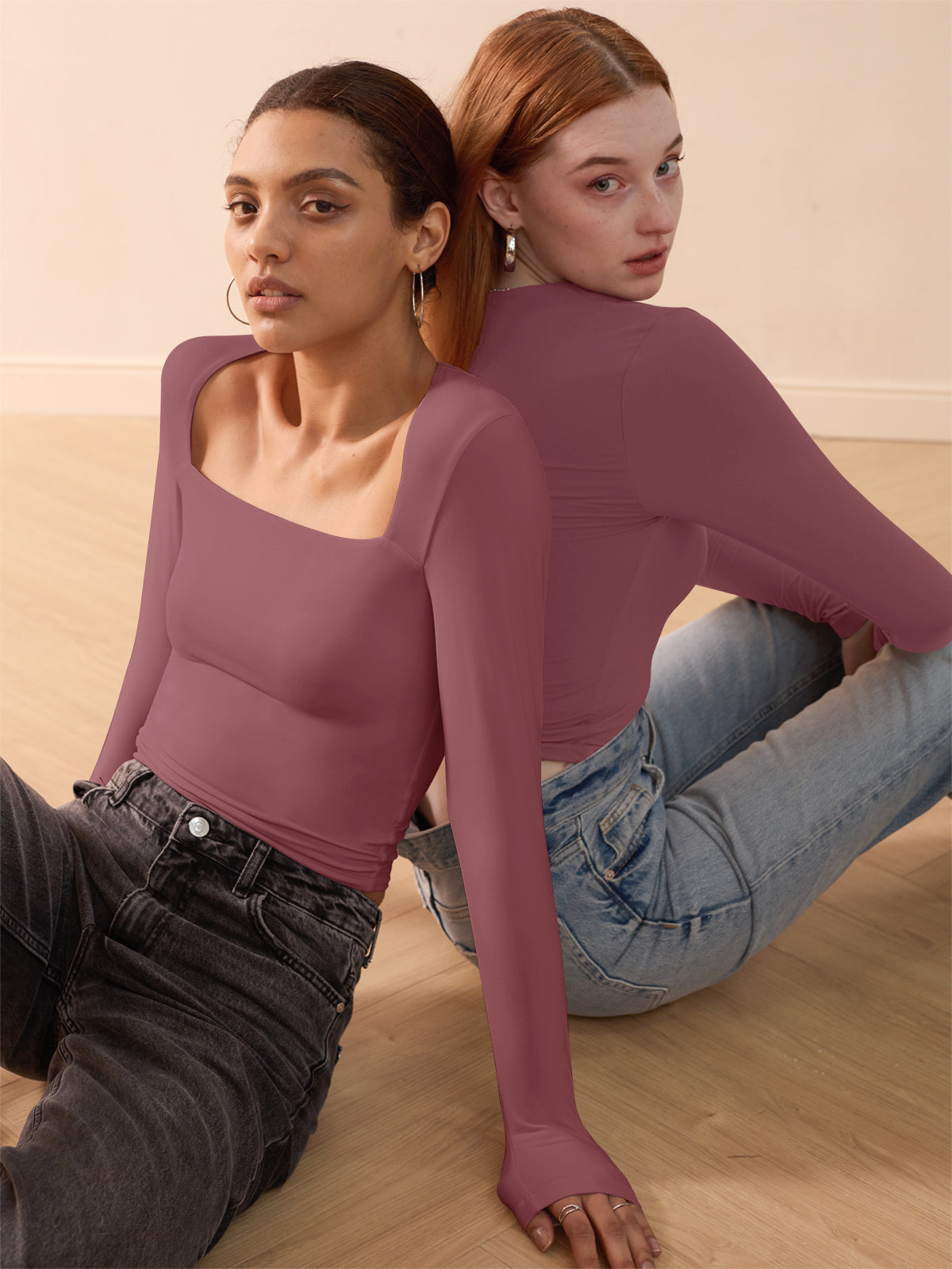 Midnight Horizon Square Neck Crop Top