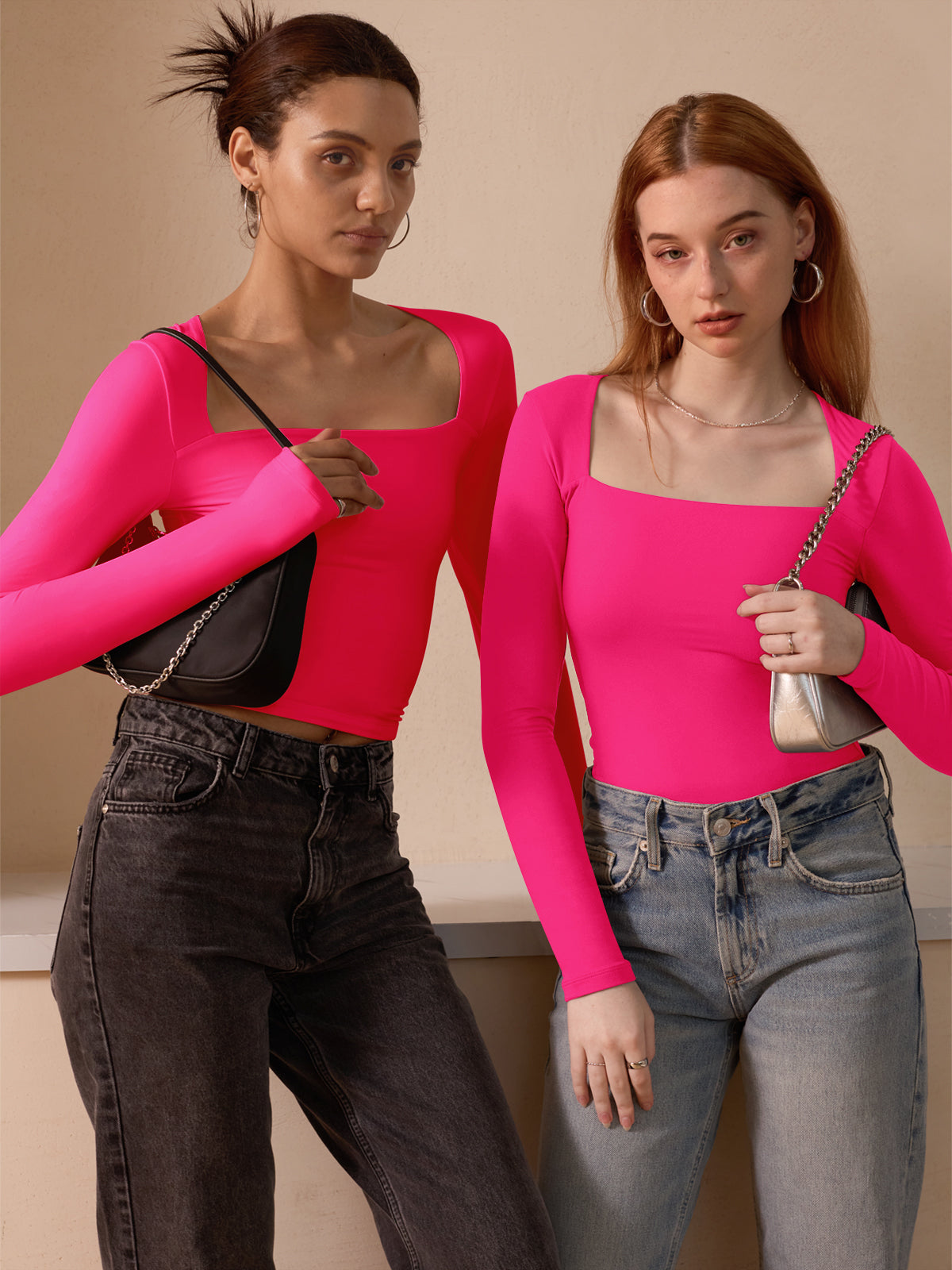 Midnight Horizon Square Neck Crop Top