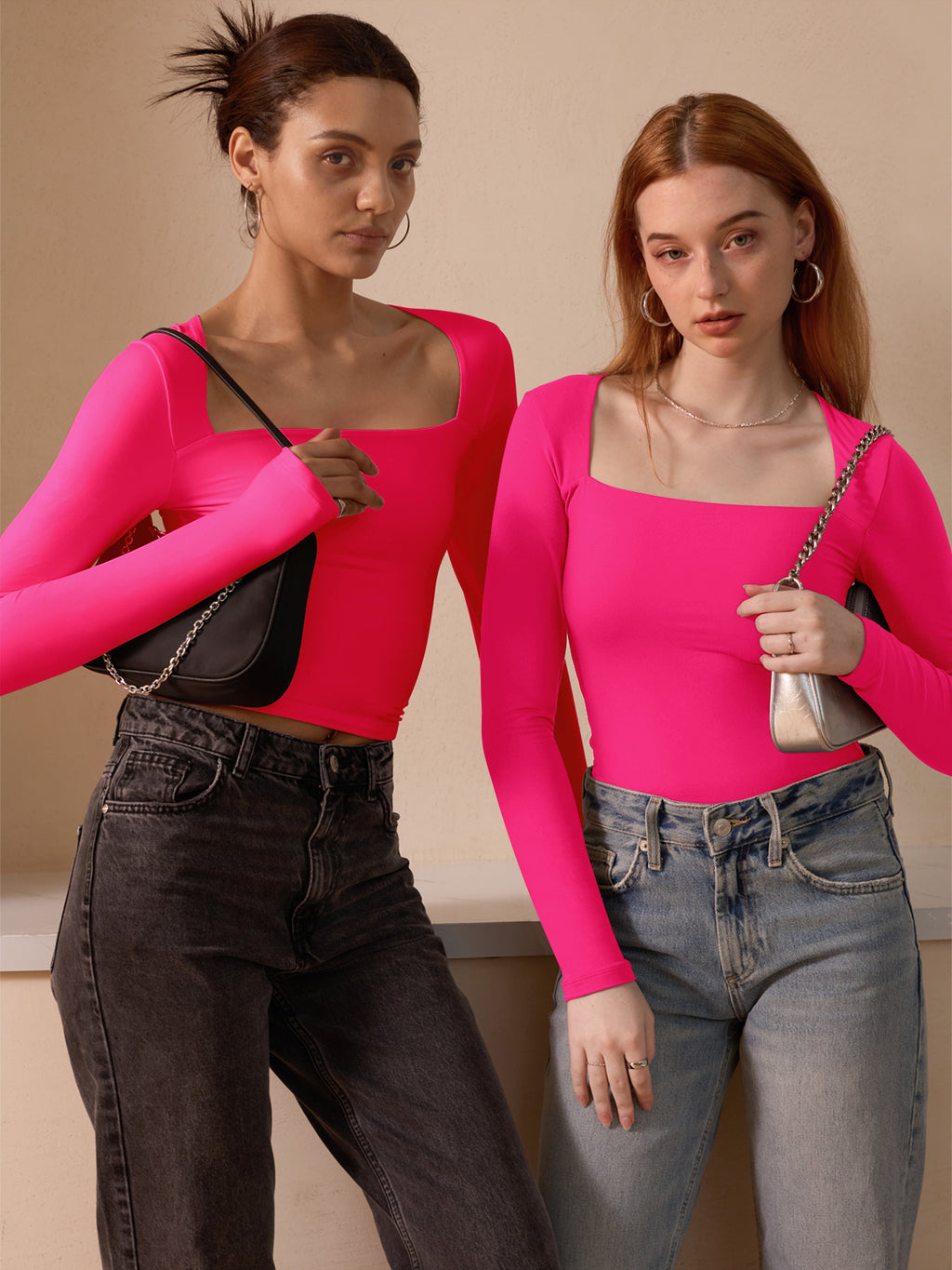 Midnight Horizon Square Neck Crop Top