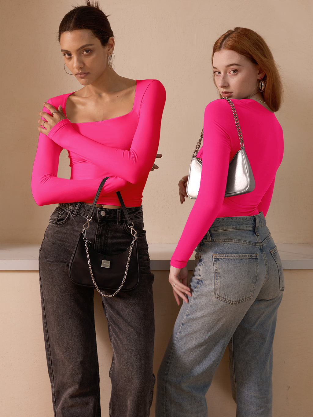 Midnight Horizon Square Neck Crop Top