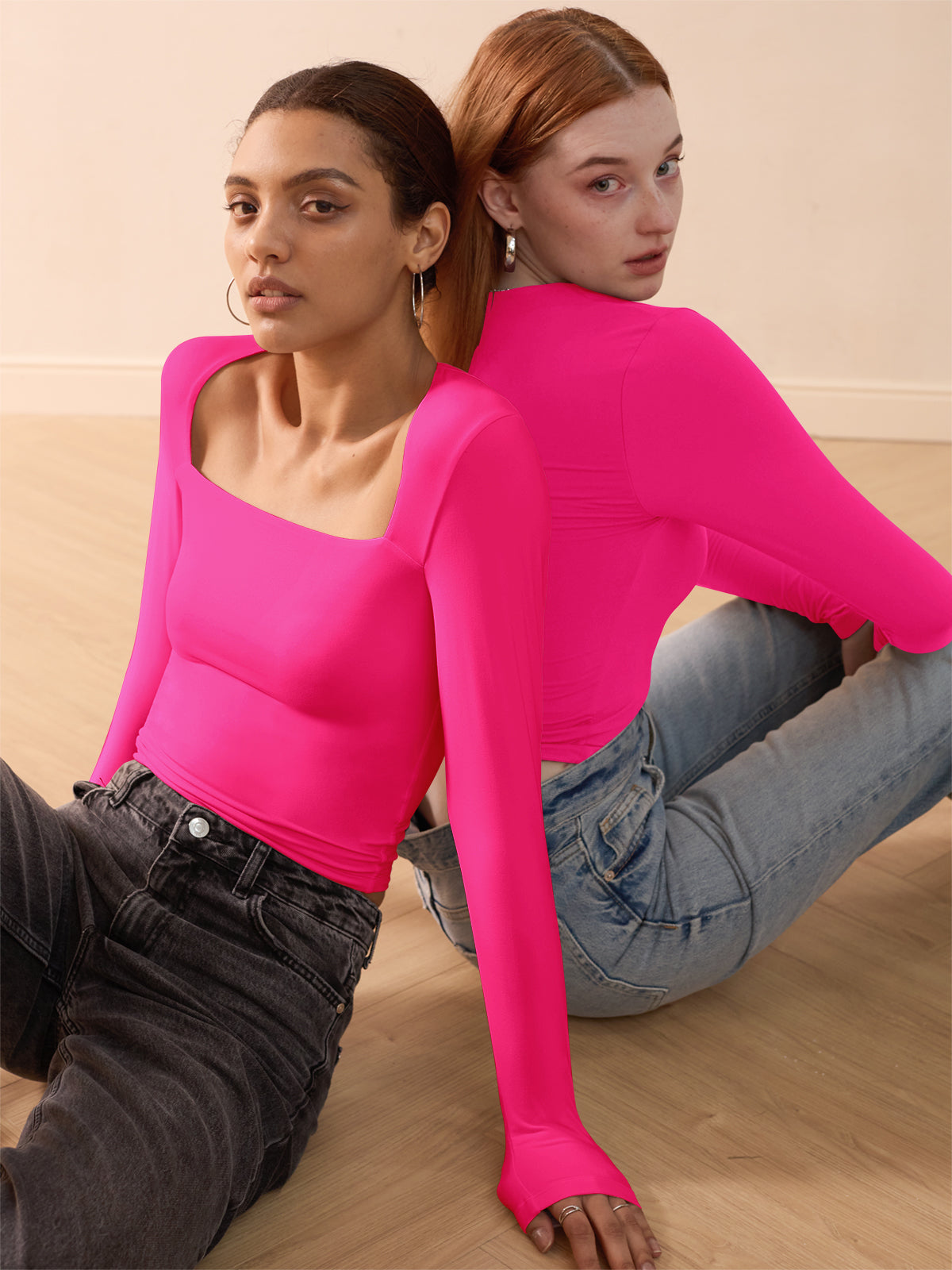 Midnight Horizon Square Neck Crop Top
