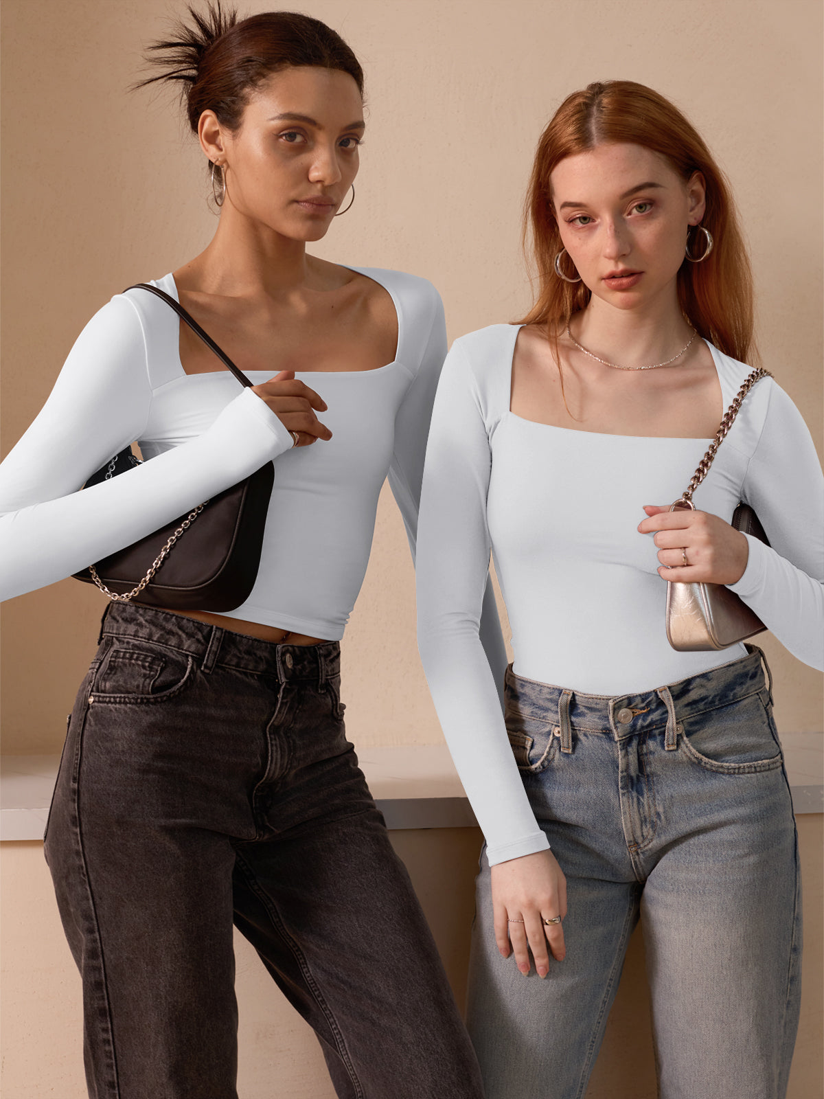Midnight Horizon Square Neck Crop Top