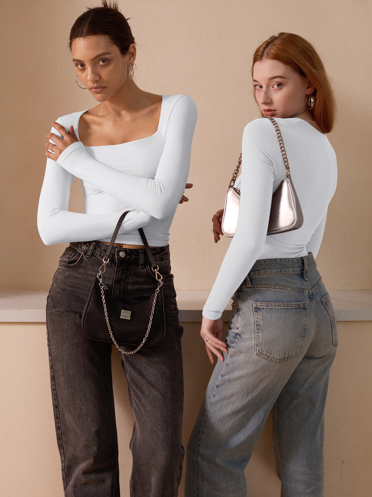 Midnight Horizon Square Neck Crop Top