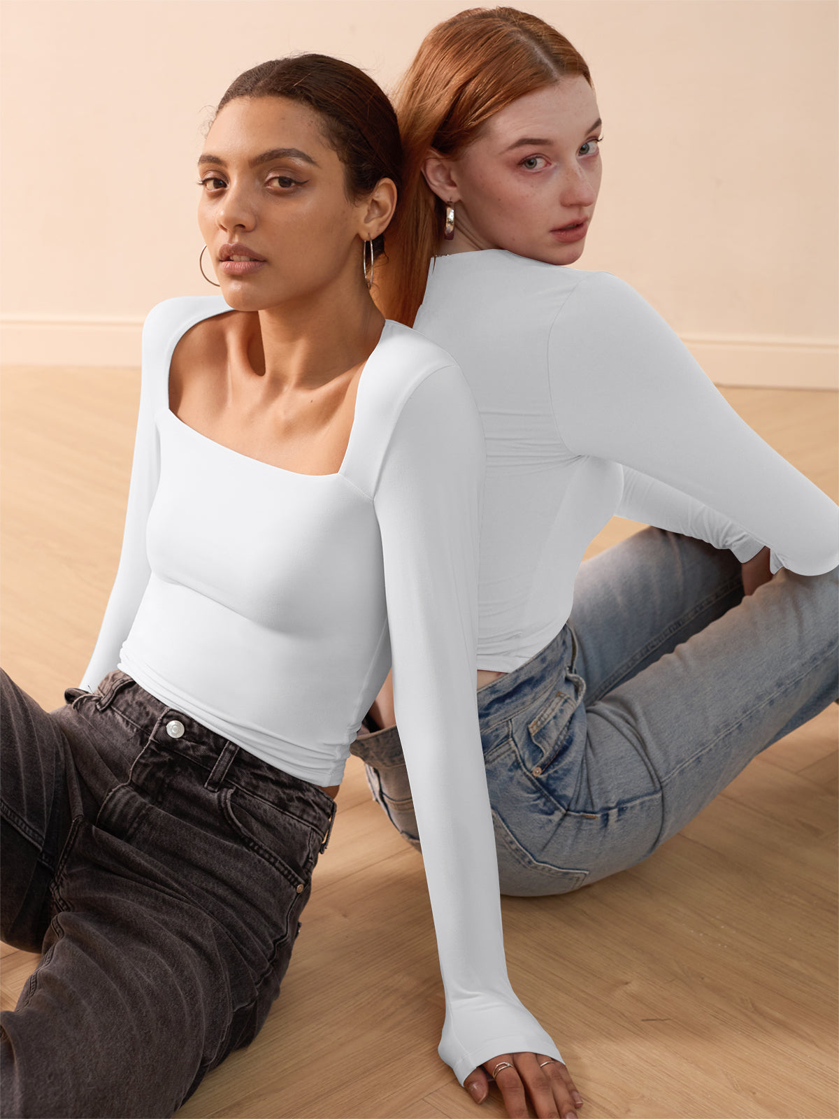 Midnight Horizon Square Neck Crop Top