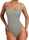 Sensual Harmony Square Neck Bodysuit - REORIA