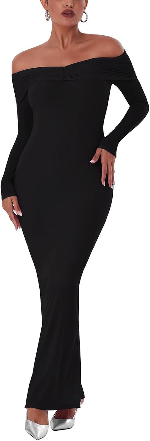 Strapless Off-Shoulder Reversible Neckline Double Layer Mermaid Dress - REORIA