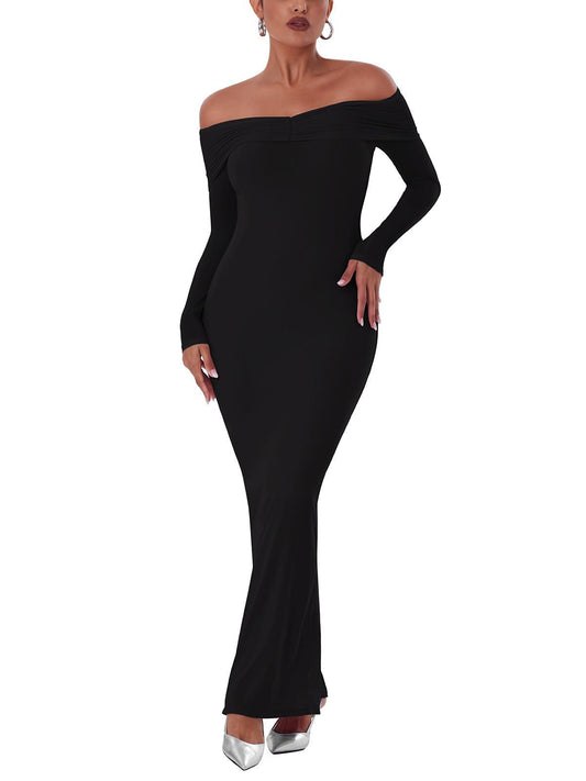 Strapless Off-Shoulder Reversible Neckline Double Layer Mermaid Dress - REORIA