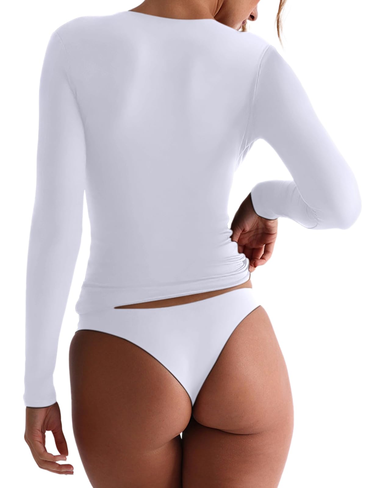 Quarter Zip V Neck Long Sleeve Cropped Top
