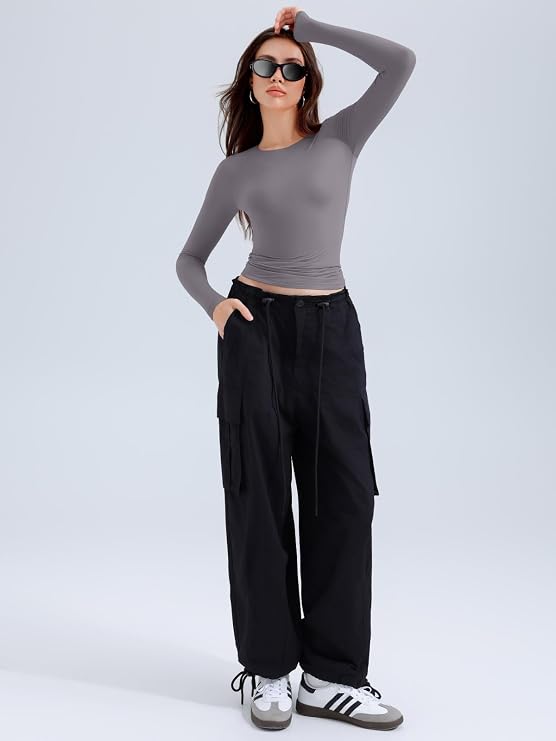 Long Sleeve Round Neck Slim Fitted Shirts
