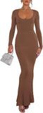 Forest Night Square Neck Mermaid Dress - REORIA