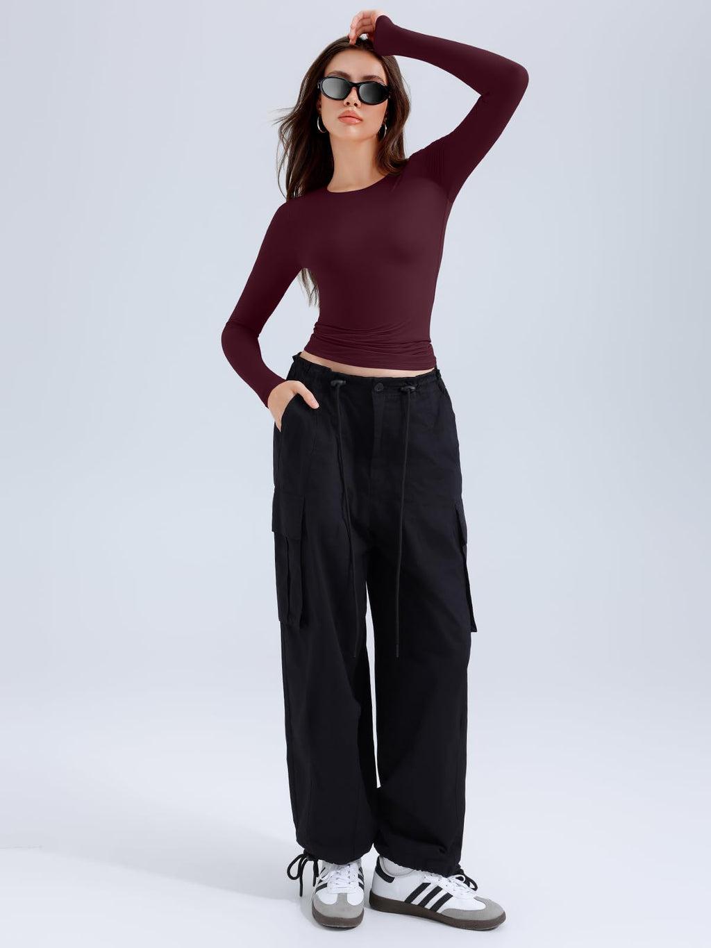 Long Sleeve Round Neck Slim Fitted Shirts