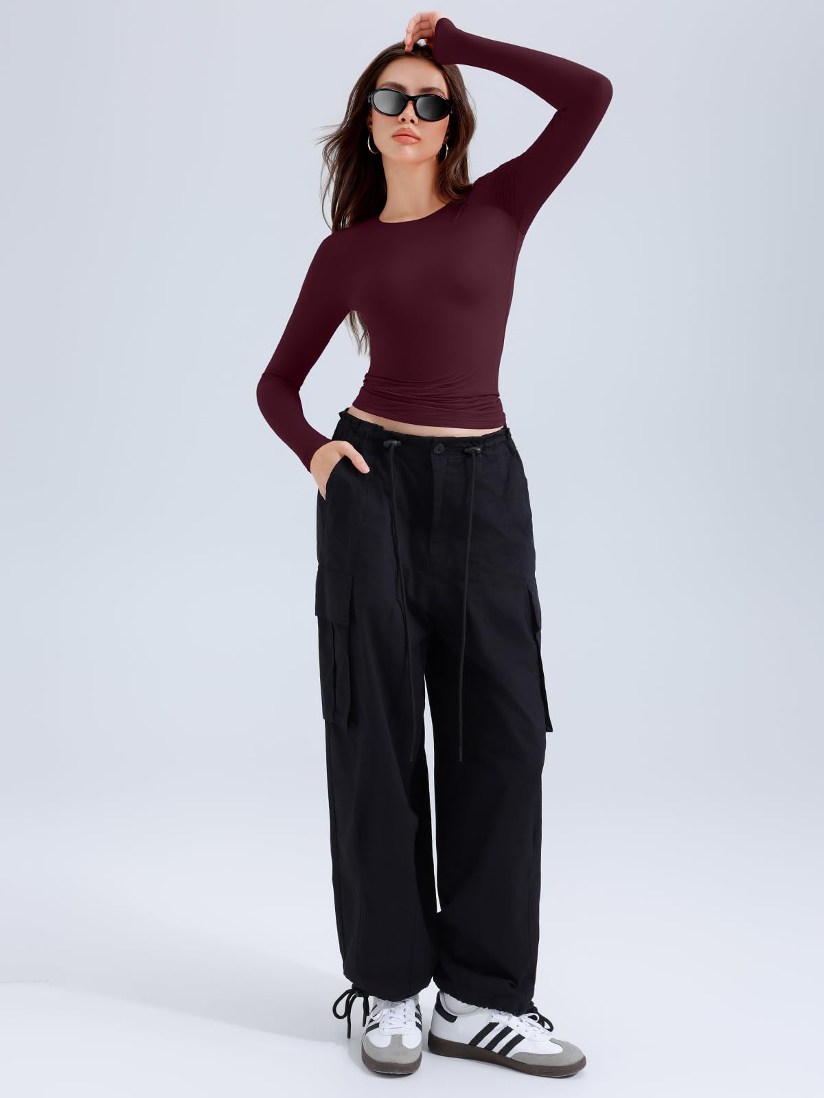 Long Sleeve Round Neck Slim Fitted Shirts