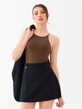 Tie Strap Halter Bodysuit