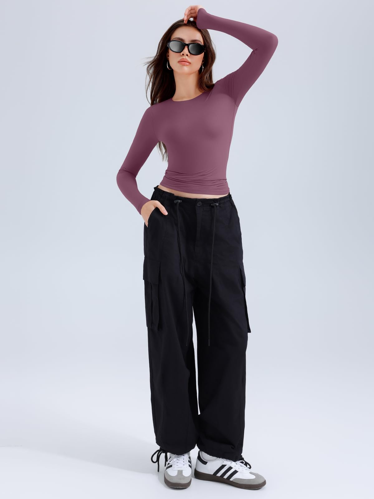 Long Sleeve Round Neck Slim Fitted Shirts
