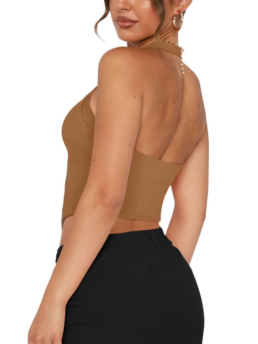 Radiant Poise Halter Corset Top - REORIA