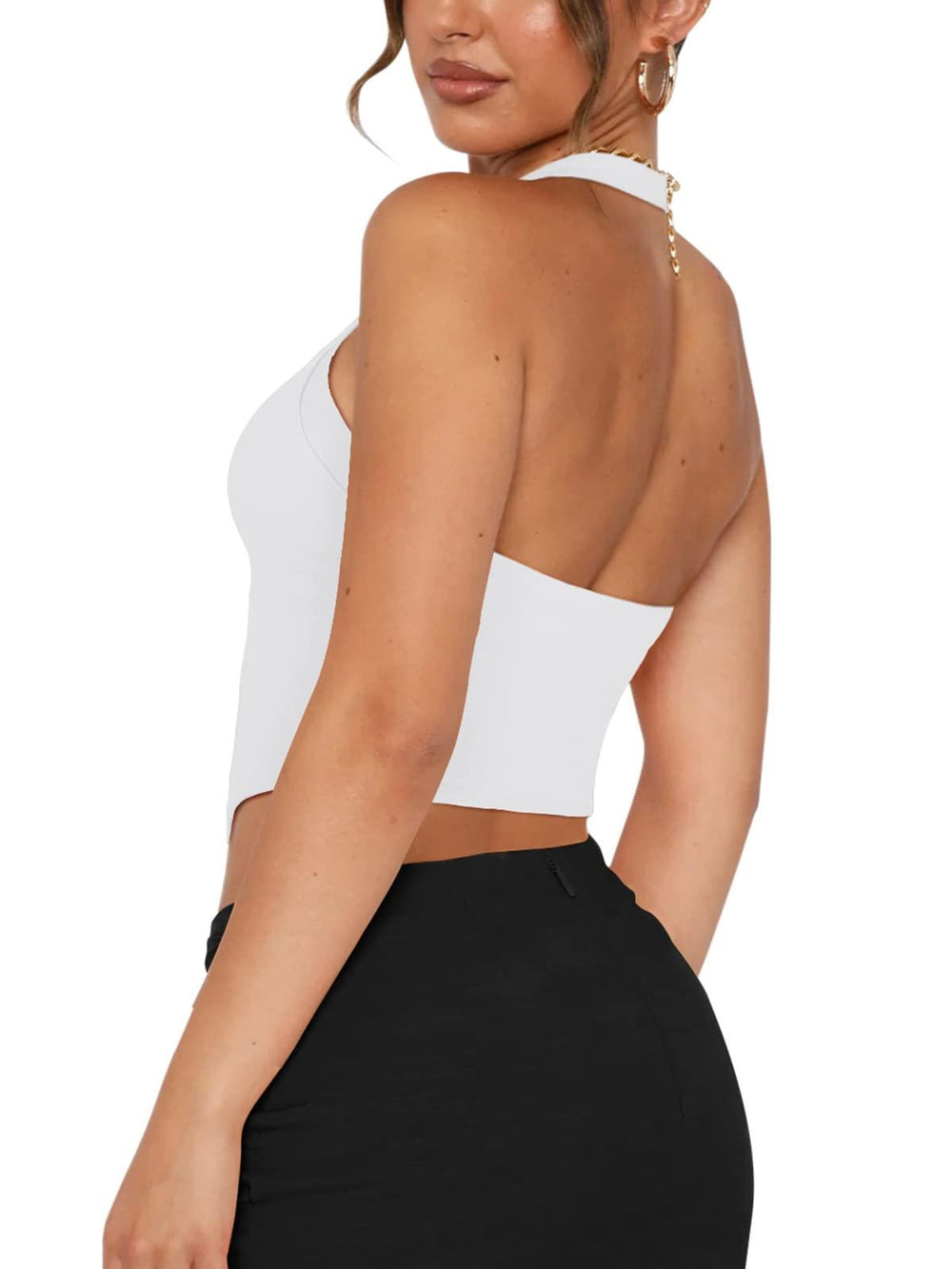 Radiant Poise Halter Corset Top - REORIA