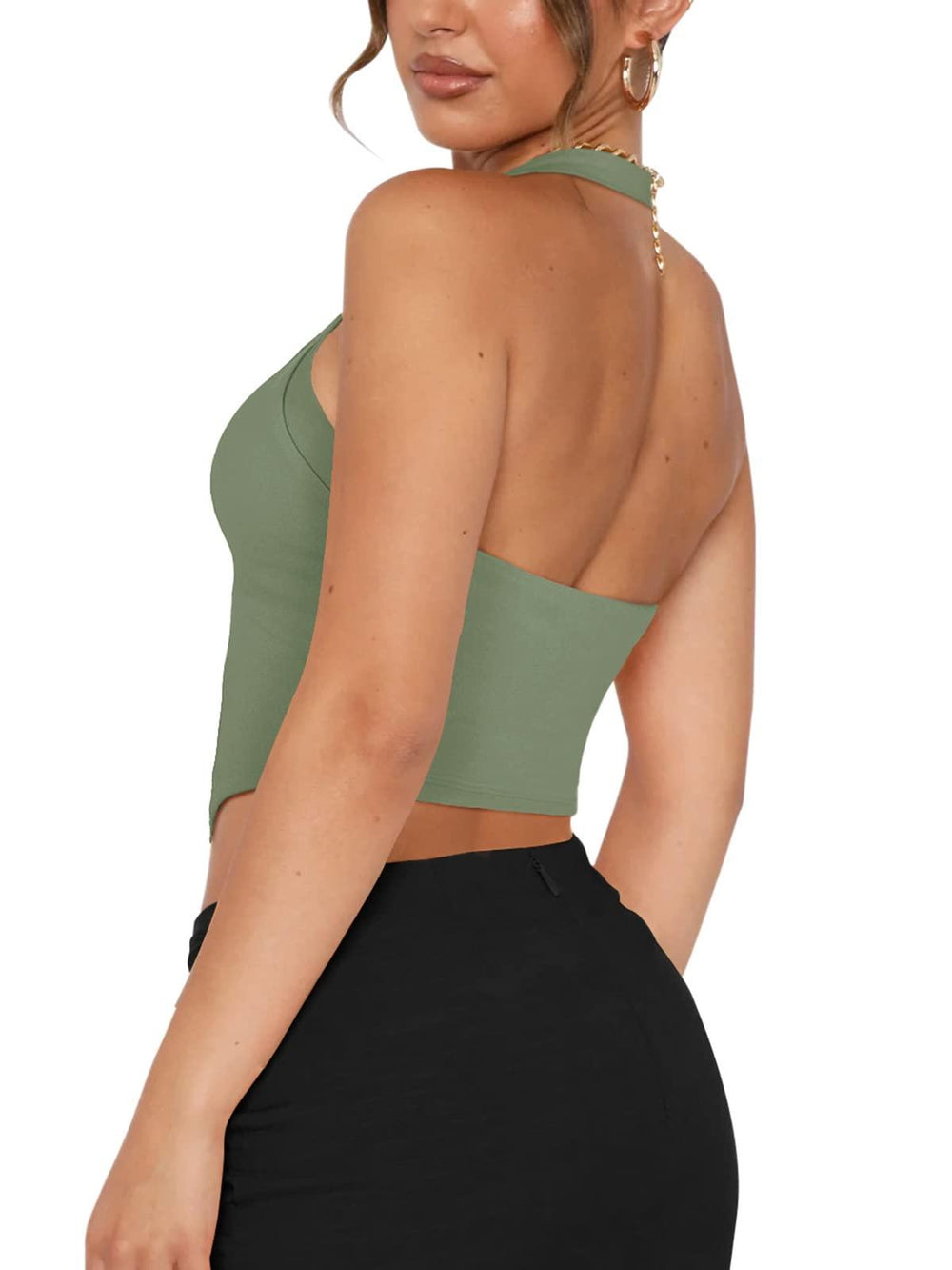 Radiant Poise Halter Corset Top - REORIA