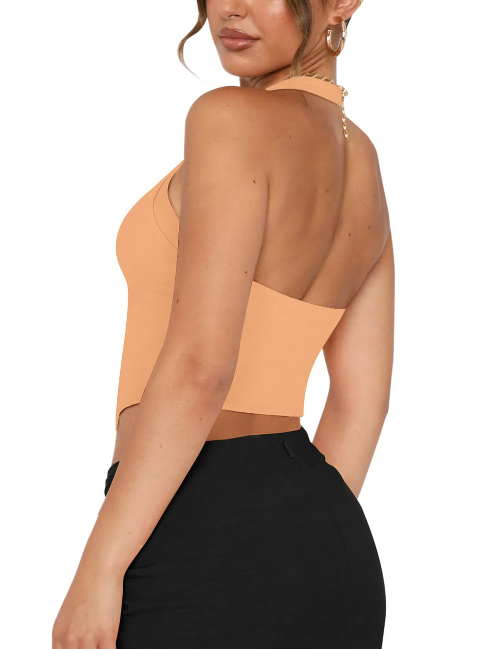 Radiant Poise Halter Corset Top - REORIA