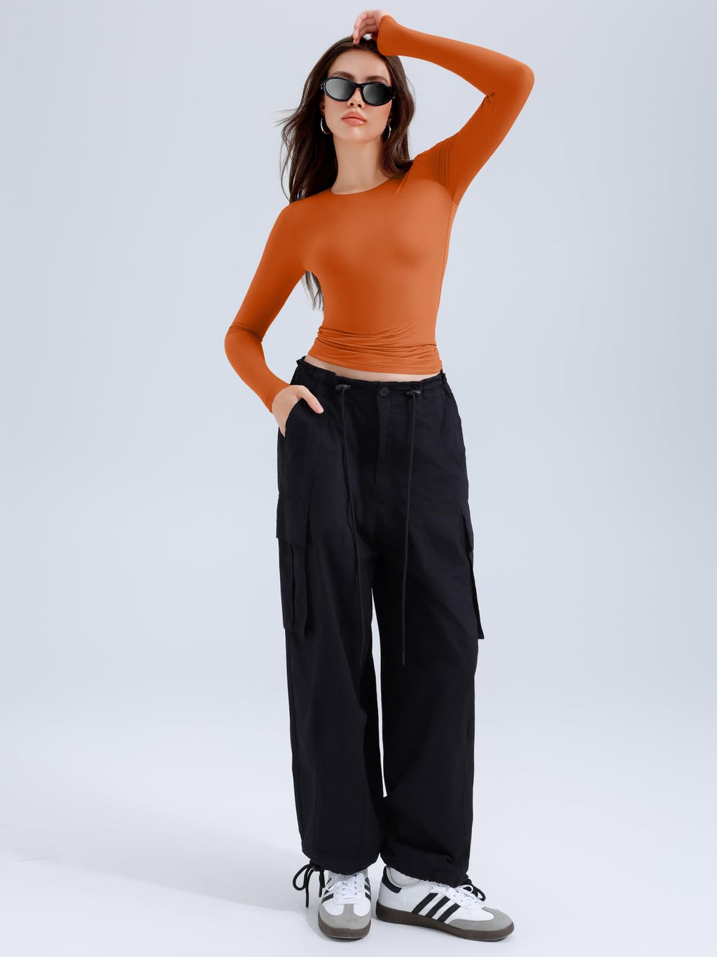 Long Sleeve Round Neck Slim Fitted Shirts