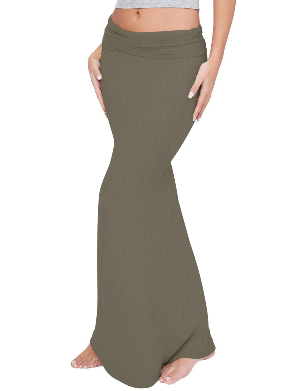 Fold Over High Waisted Lounge Long Skirts – REORIA