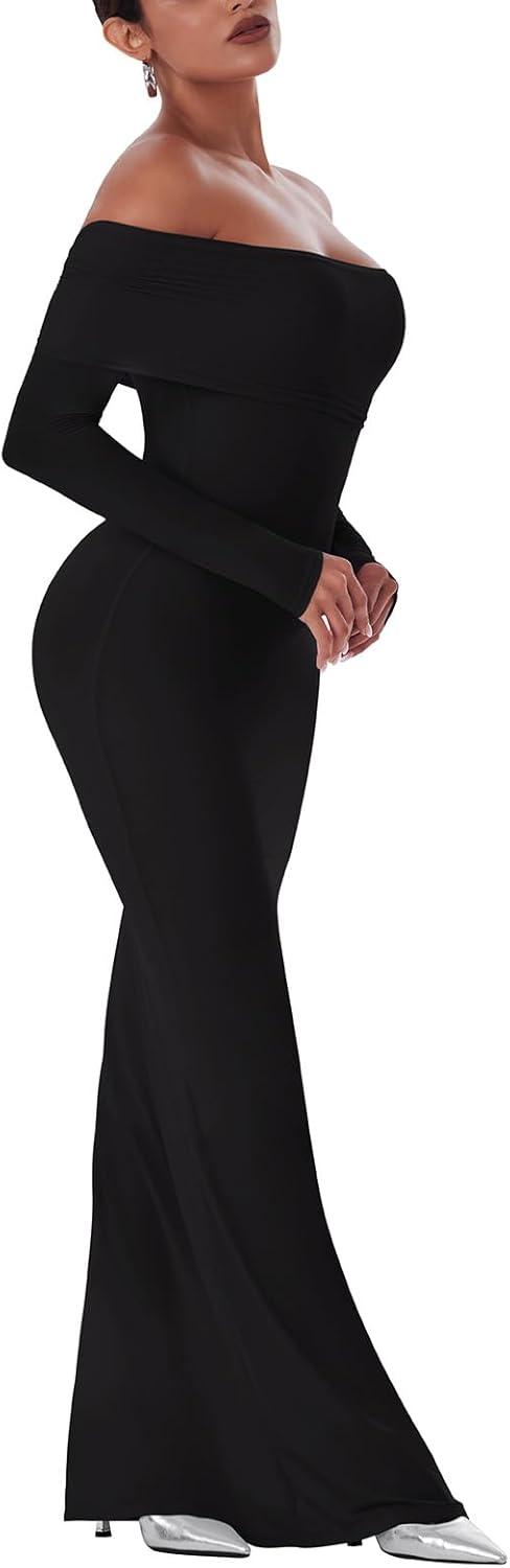 Strapless Off-Shoulder Reversible Neckline Double Layer Mermaid Dress - REORIA