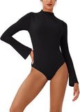 Whispers of Infinity High-Neck Bell Sleeve Bodysuit - REORIA