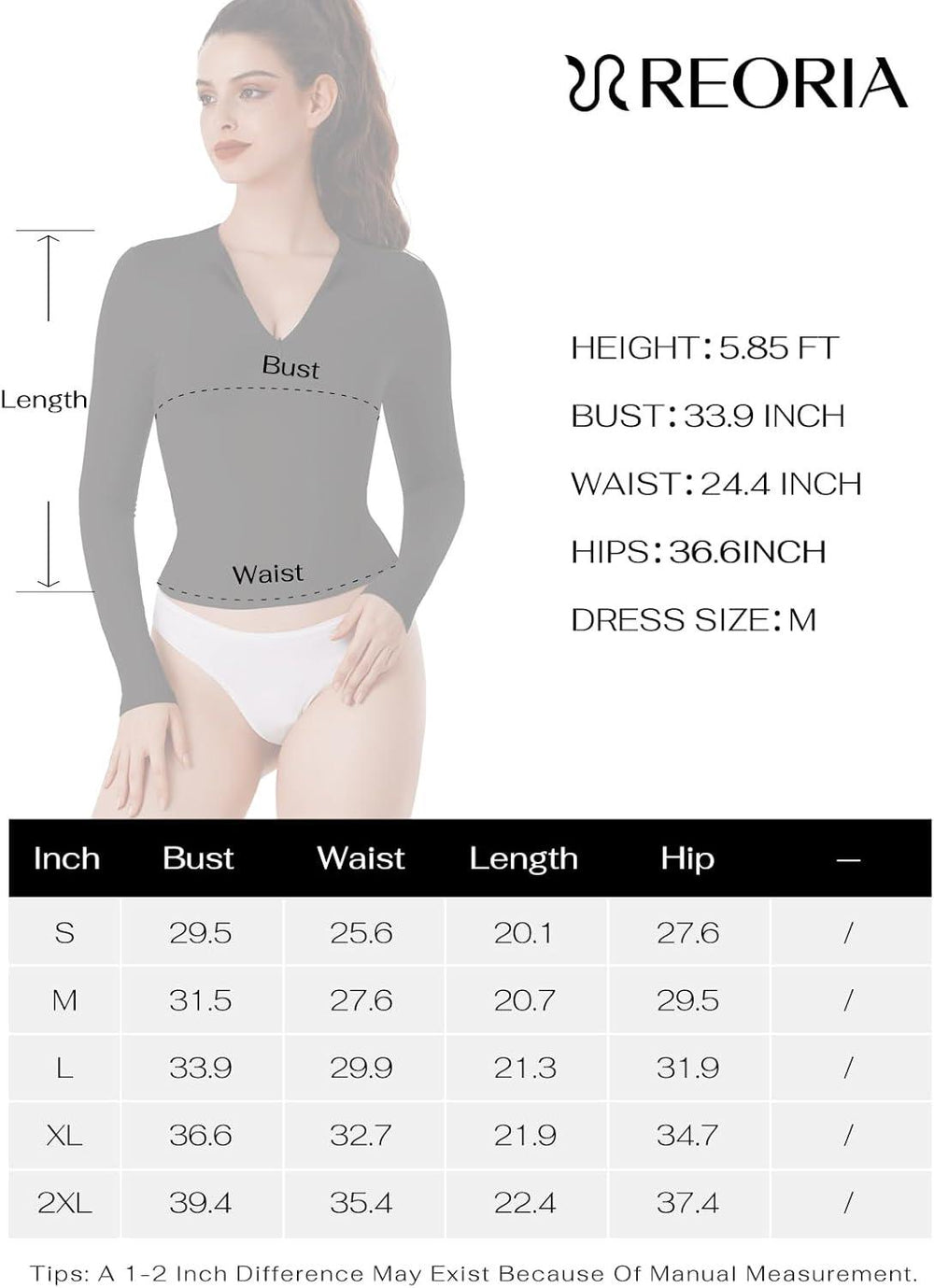 Quarter Zip Sexy V Neck Long Sleeve Cropped Top - REORIA
