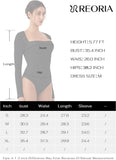 Sculpted Allure Long Sleeve Square Neck Bodysuit - REORIA