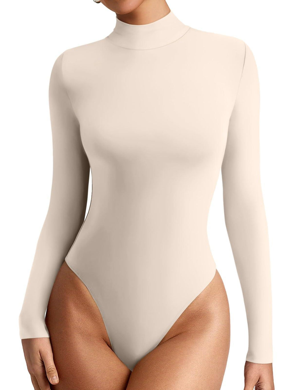 Veil of Shadows Mock Neck Bodysuit - REORIA