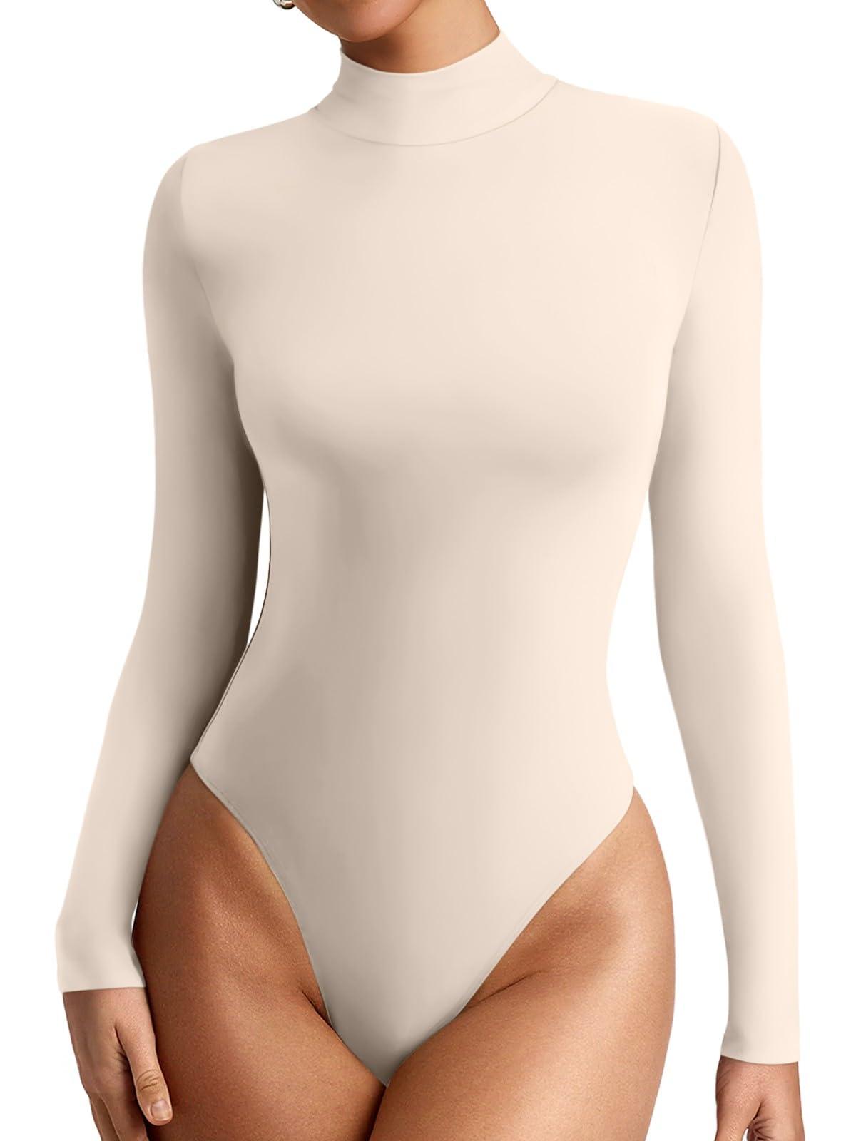 Veil of Shadows Mock Neck Bodysuit - REORIA