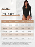 Keyhole Charm Long Sleeve Cut-Out Bodysuit - REORIA