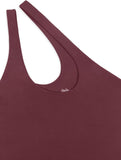 Plunge One Shoulder Sleeveless V Backless Tank Bodysuits Tops - REORIA