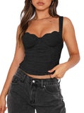 Nocturnal Grace Lace Bustier Top - REORIA