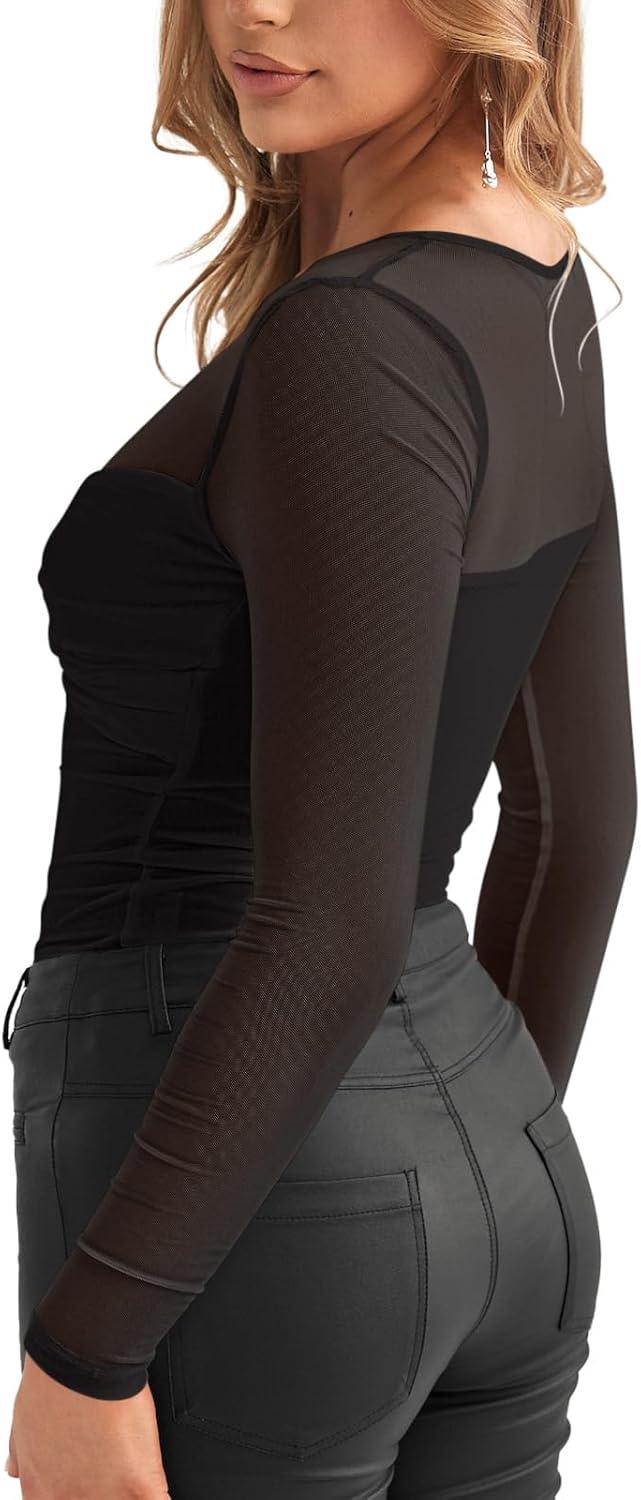 Mystique Sheer Mesh Twist Knot Bodysuit - REORIA