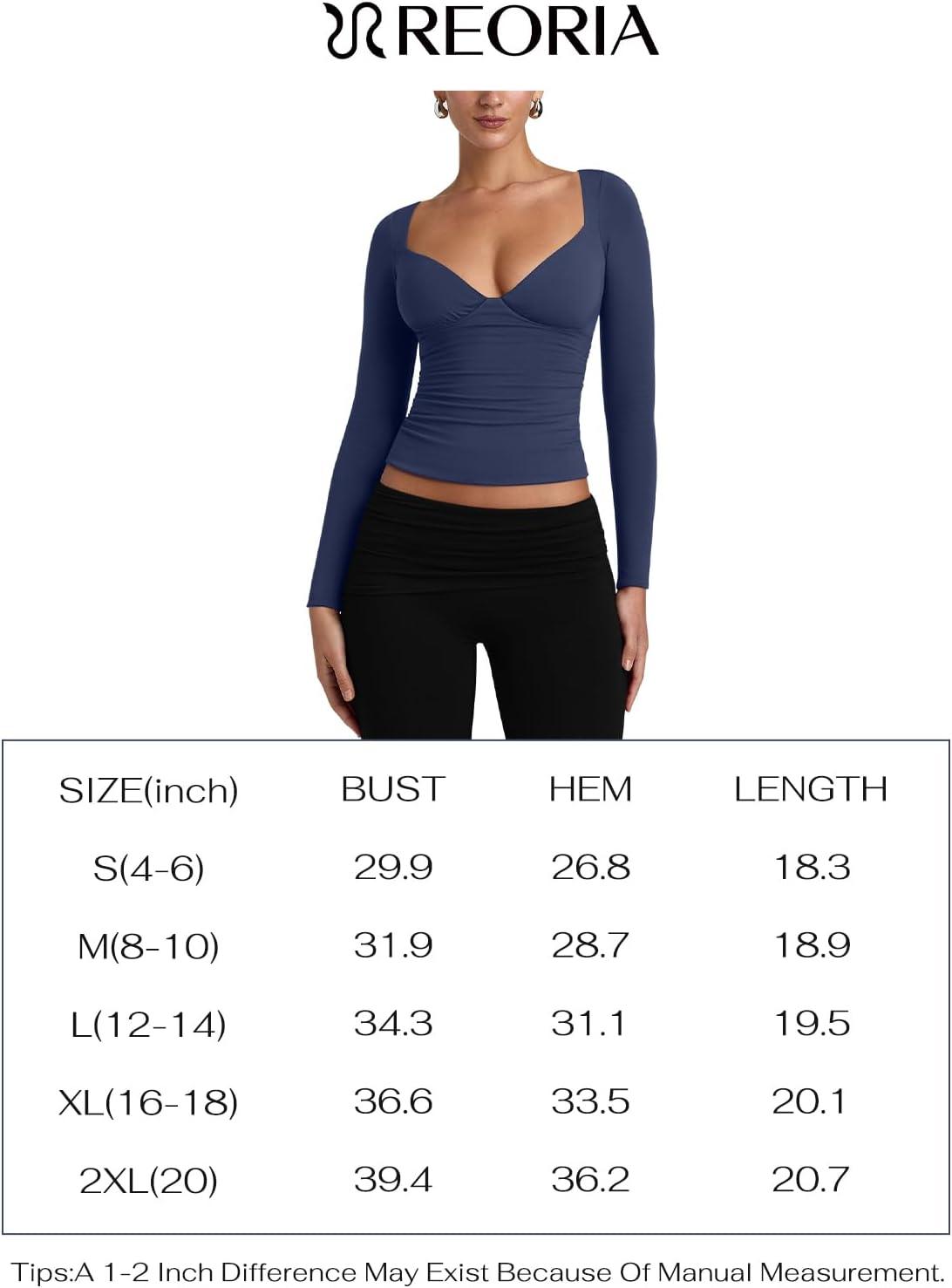 V Neck Long Sleeve Slim Fitted Side Ruched Trendy Y2K Going Out Crop Top - REORIA