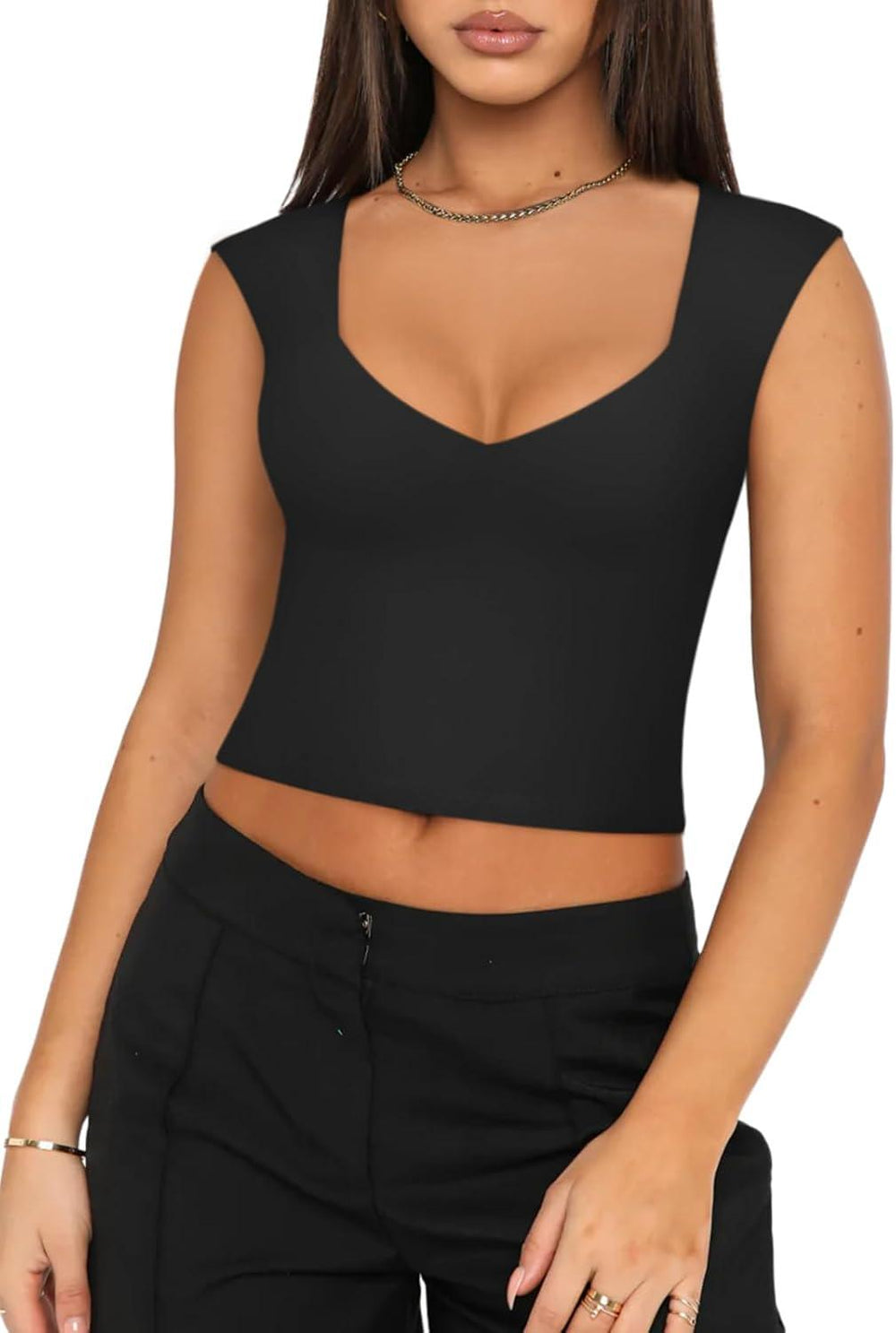 Refined Essence Deep V Top - REORIA
