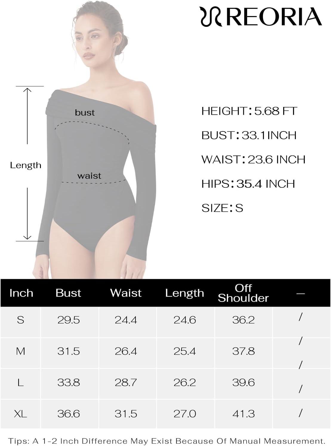 Single Off-Shoulder Bodysuit Double Layer Ruching Sexy Elegant Tops - REORIA