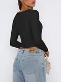 Midnight Horizon Square Neck Crop Top - REORIA