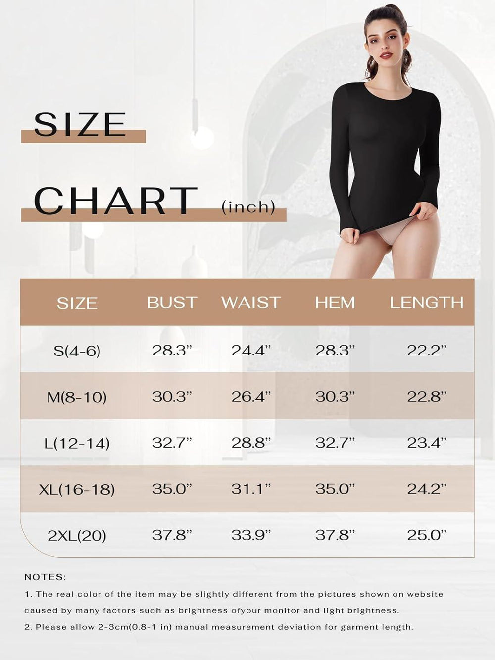 Round Neck Basics Y2K Tops Layering Slim Fitted Top - REORIA