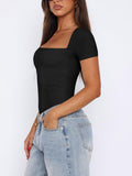 Sublime Radiance Square Neck Bodysuit - REORIA