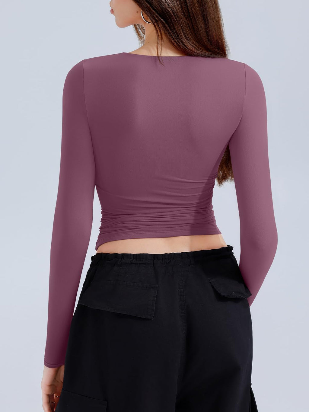 Long Sleeve Round Neck Slim Fitted Shirts