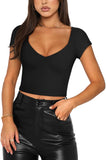Mirage Siren V Neck Cropped Top - REORIA
