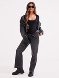 Scoop Neck Long Sleeve Double Lined Layering Slim Bodysuit Tops - REORIA
