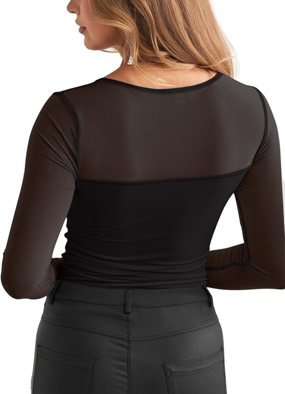 Mystique Sheer Mesh Twist Knot Bodysuit - REORIA